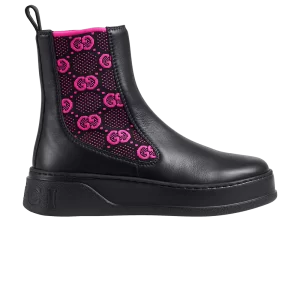 Gucci Wmns Boot 'GG Jersey – Black Fuchsia 'Sneakers Black/Fuchsia 718718 AAA8L 1066