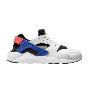 Nike Huarache Run GS 'White Bright Crimson' White/Blue/Volt/Bright Crimson DQ0975 100