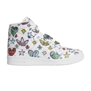 adidas Jeremy Scott x Forum 84 High 'Monogram' Sneakers White cloud/White cloud/Black color HQ1128