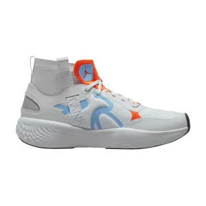 Air Jordan Delta 3 Mid 'Pure Platinum Chambray Total Orange' Pure Platinum/Total Orange/Chambray/Dark Shadow DR7614 004