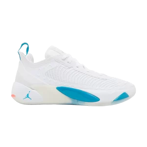 Air Jordan Luka 1 'Legend of 7' Sneakers White/Metallic Silver/Neo Turquoise DN1772 104