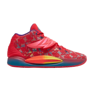 Nike KD 14 'Ron English 3' Sneakers Siren Red/Strike Yellow/Furious Purple/Abyss Green DO6903 600