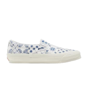 Vans Kith x OG Classic Slip-On LX 'Azulejo Tile 'Sneakers White VN0A32QNWHT