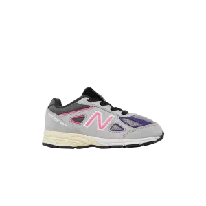 New Balance Kith x United Arrows & Sons x 990v4 Toddler Sneakers Grey/Pink IV990KT4