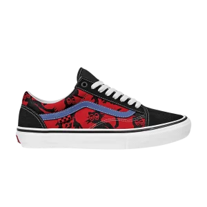 Vans Krooked x Skate Old Skool 'Natas For Ray Barbee' Sneakers Black/Desert Red VN0A5FCBAPC