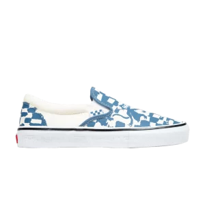 Vans Krooked x Skate Slip-On 'Natas For Ray Barbee – Blue Checkerboard 'Sneakers Blue VN0A4BWDAPG