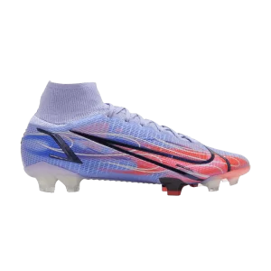 Nike Kylian Mbappé x Mercurial Superfly 8 Elite 'Flames 'Sneakers Thistle/Bright Crimson/Metallic Silver DB2859 506