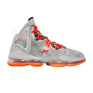 Nike LeBron 19 'Fast Food' Mist Grey/Total Orange/Bright Crimson/Roma Green DC9339 001