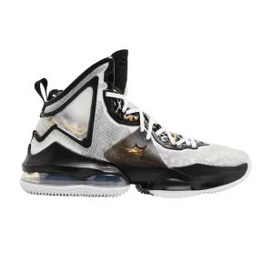 Nike LeBron 19 SE GS 'White Metallic Gold' White/Black/Metallic Gold DD0422 100