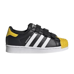 adidas LEGO x Superstar CF C 'Core Black Yellow' Sneakers Black/White Cloud/White Cloud GX3383