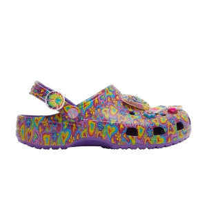 Crocs Lisa Frank x Classic Clog 'Neon Purple Multi Hearts' Sneakers neon purple/multicolor 207736 573