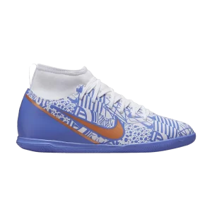 Nike Mercurial Superfly 9 Club CR7 IC GS 'Azulejo' White/Concord/Mid Blue/Metallic Copper DQ5327 182