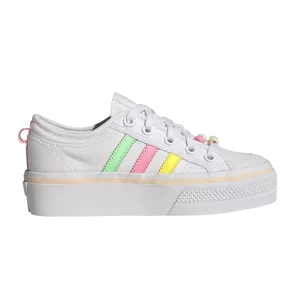 adidas Nizza Platform J 'Multi Bright Stripes' Sneakers White cloud/Yellow beam/Pink beam GY9102