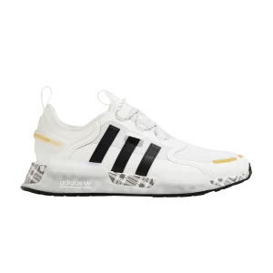 adidas NMD_R1 V3 'White Gold Plaid' Sneakers Cloud White/Black/Metallic Gold ID6712