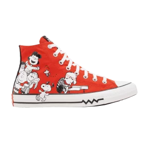 Converse Peanuts x Chuck Taylor All Star High 'Snoopy and Friends 'Sneakers Signal Red/Black/White A02573F