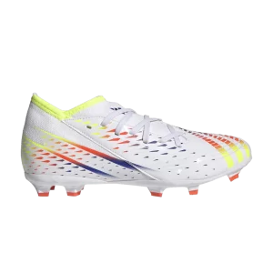 adidas Predator Edge.3 FG J 'Al Rihla Pack – White 'Cloud White/Sunny Yellow/Power Blue GW0981