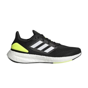 adidas PureBoost 22 'White Solar Yellow' Black/Cloud White/Sunny Yellow HQ1449