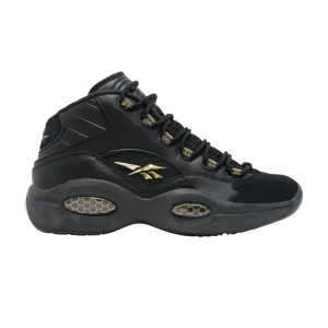 Reebok Question Mid 'Lux' Sneakers Black/Black/Metallic Gold H01308