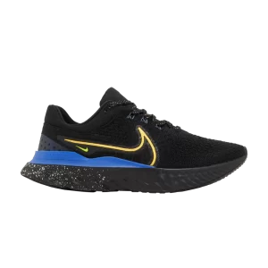 Nike React Infinity Run Flyknit 3 'Black Citron Royal' Black/Citron Pulse/Hyper Royale DZ4845 001