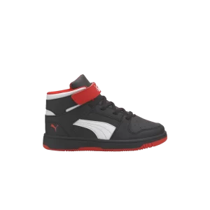 Puma Rebound LayUp Little Kid 'Black High Risk Red' Sneakers Black/High Risk Red/White 370488 08