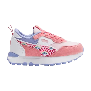 Puma Rider FV Little Kid 'Rainbow Sunset' sneakers Pink Carnation/Almond Blossom/Lavender Pop 388741 01