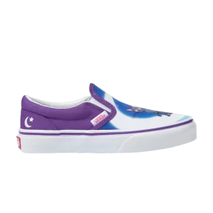 Vans Sailor Moon x Classic Slip-On Kids 'Pretty Guardian' Sneakers Blue/Purple VN0A7Q5G5RH