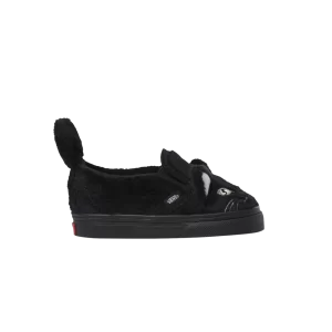 Vans Slip-On Velcro Toddler 'Cat' Sneakers Black/True White VN0A4VJL6BT