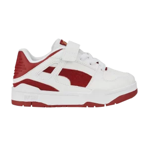 Puma Slipstream Suede Little Kid 'White Intense Red' Sneakers White/Red 388684 02