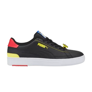 Puma SmileyWorld x Serve Pro Big Kid 'Black Vibrant Yellow' Sneakers Black/Royal Blue/High Risk Red/Bright Yellow 384488 02