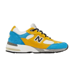 New Balance Sneakersnstuff x Wmns 991 Made in England 'Blue Yellow 'Yellow/Blue/White/Gray W991EF