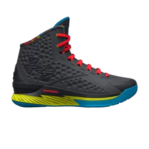 Under Armor Sour Patch Kids x Curry 1 Retro GS 'Pitch Grey 'Sneakers Grey/Yellow Beam 3026432 100