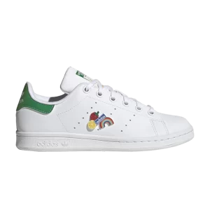 adidas Stan Smith J 'Fruits & Rainbow Patches' Sneakers White Cloud/Green/Pulse Amber GW8156