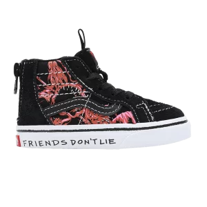 Vans Stranger Things x Sk8-Hi Zip Toddler 'Upside Down 'Sneakers Black/Red VN0A4BV1Y09