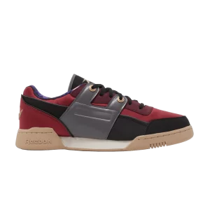 Reebok Street Fighter x Workout Plus 'M' Sneakers Bison' Black/Classic Burgundy/Ash Gray GZ2567