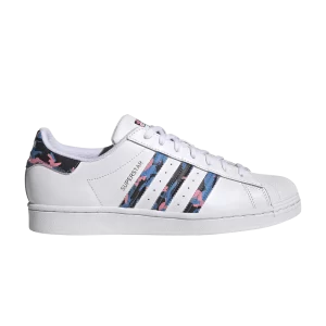 adidas Superstar 'Blue Pink Camo Stripes' Sneakers White Cloud/Wonder Steel/White Cloud GX1934