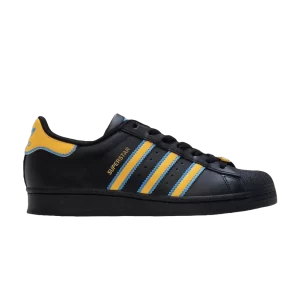 adidas Superstar J 'Black Gold Blue' Sneakers Black/College Gold/Pulse Blue GW2078