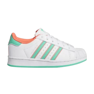 adidas Superstar Little Kid 'White Hi-Res Green' Sneakers White Cloud/Hi-Res Green/Turbo GV6989