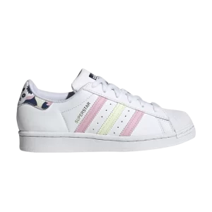 adidas Superstar 'White Floral' Sneakers Cloud White/Almost Lime/True Pink GY3330