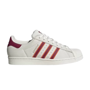 adidas Superstar 'White Legacy Burgundy' Sneakers Cloud White/Legacy Burgundy/Translucent Orange HQ8867