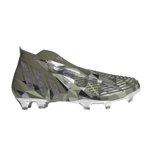 adidas Swarovski x Predator Edge+ FG 'Focus Olive Crystal 'Sneakers Olive in Focus/Metallic Silver/Magic Lime GX3913