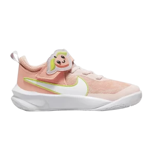 Nike Team Hustle D 10 Lil PS 'Peach' Sneakers Atmosphere/Crimson Bliss/Atomic Green/White DM4324 600