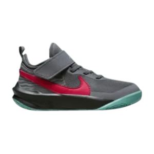 Nike Team Hustle D10 PS 'Grey Teal Siren Red' Smoke Grey/Dark Smoke Grey/Washed Til/Siren Red CW6736 008