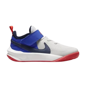 Nike Team Hustle D10 PS 'White Game Royal' Summit white/Game Royale/Bright crimson/Midnight Fleet CW6736 103