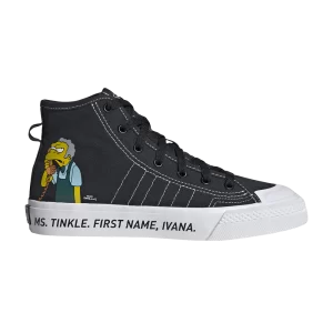 adidas The Simpsons x Nizza Hi RF J 'Pranks On Moe' Sneakers Black color/Black color/Cloud white GZ3538