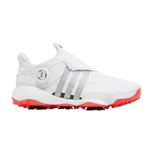 adidas Tour 360 22 BOA Golf 'White Silver Metallic' Cloud White/Metallic Silver/Bright Red GY5337