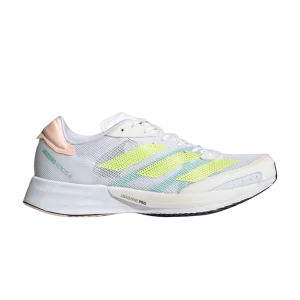 adidas Wmns Adizero Adios 6 'White Pulse Lime' Sneakers White Cloud/Lime Pulse/Orange Flash of Light GY0910