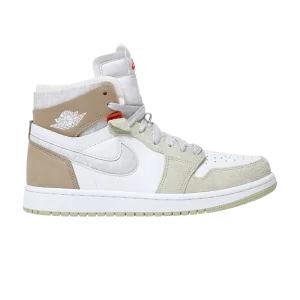 Wmns Air Jordan 1 High Zoom Comfort 'Olive Aura' White/Olive Aura/Khaki/Heather Gray CT0979 102