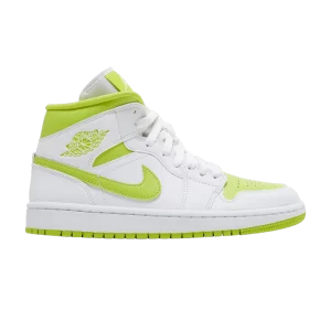 Wmns Air Jordan 1 Mid 'White Lime 'Sneakers White BQ6472 131