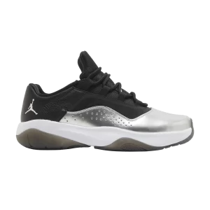 Wmns Air Jordan 11 CMFT Low 'Silver Toe' Black/White/Sail/Metallic Silver DV2629 001