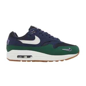 Nike Wmns Air Max 1 QS 'Letterman Pack' Obsidian/White/Midnight Fleet/Gulch Green DV3887 400